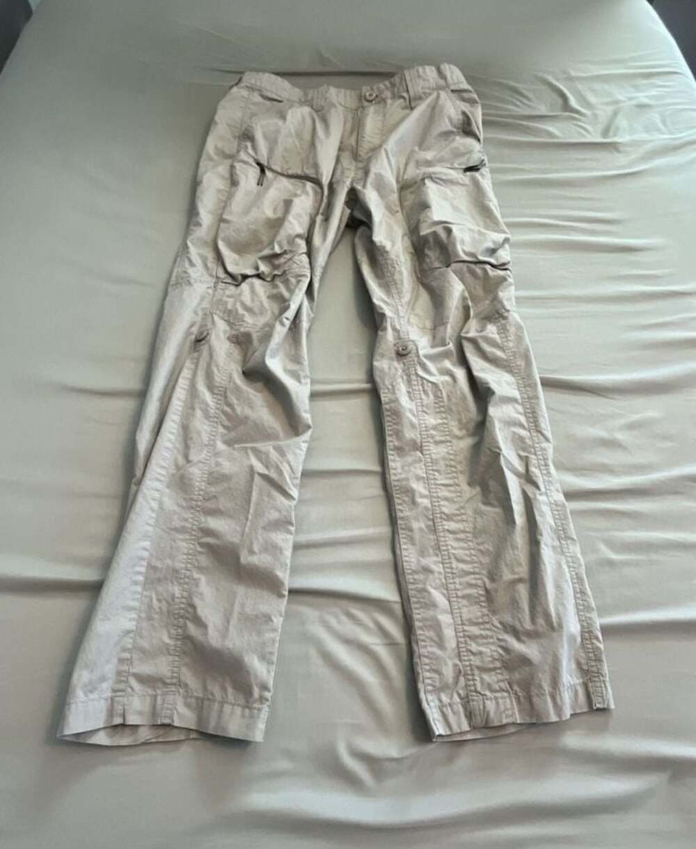 Armani Exchange Men's Beige Tactical Cargo Pants